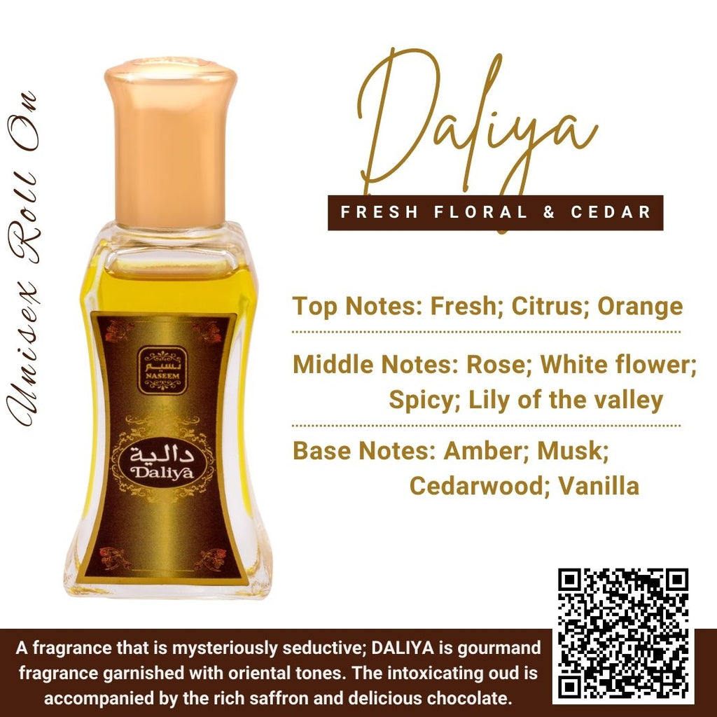 NASEEM DALIYA Roll On Perfume Oil for Unisex 0.81 Fl Oz
