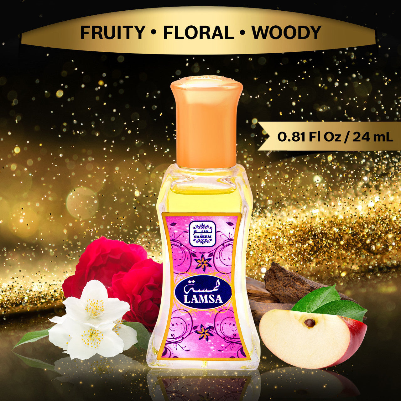 Naseem Lamsa Roll On, Fruity Floral Perfume Oil